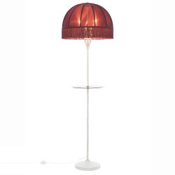 Citilux Базель CL407923T Торшер патина со столиком и красным абажуром
