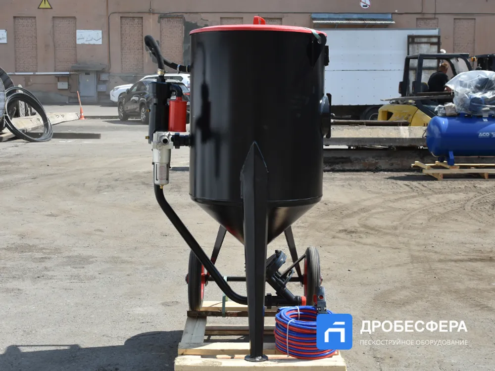 Пескоструйный аппарат PST-PS-200-3 с рукавом TWIN 20 метров с шиберным дозатором