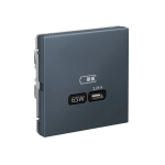 ARTGALLERY USB РОЗЕТКА тип-С 65Вт высокоскор.заряд. QC, PD, механизм, ГРИФЕЛЬ