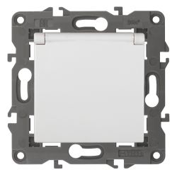 14-2103-01 ЭРА Розетка 2P+E Schuko со шторками с крышкой, 16A-250В, IP20, Эра Elegance, белый