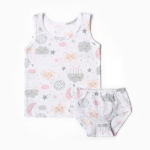 Комплект (майка, трусы) для девочки , цвет белый/облачко , р. 80-86 10156063 (Семицвет-Тики)