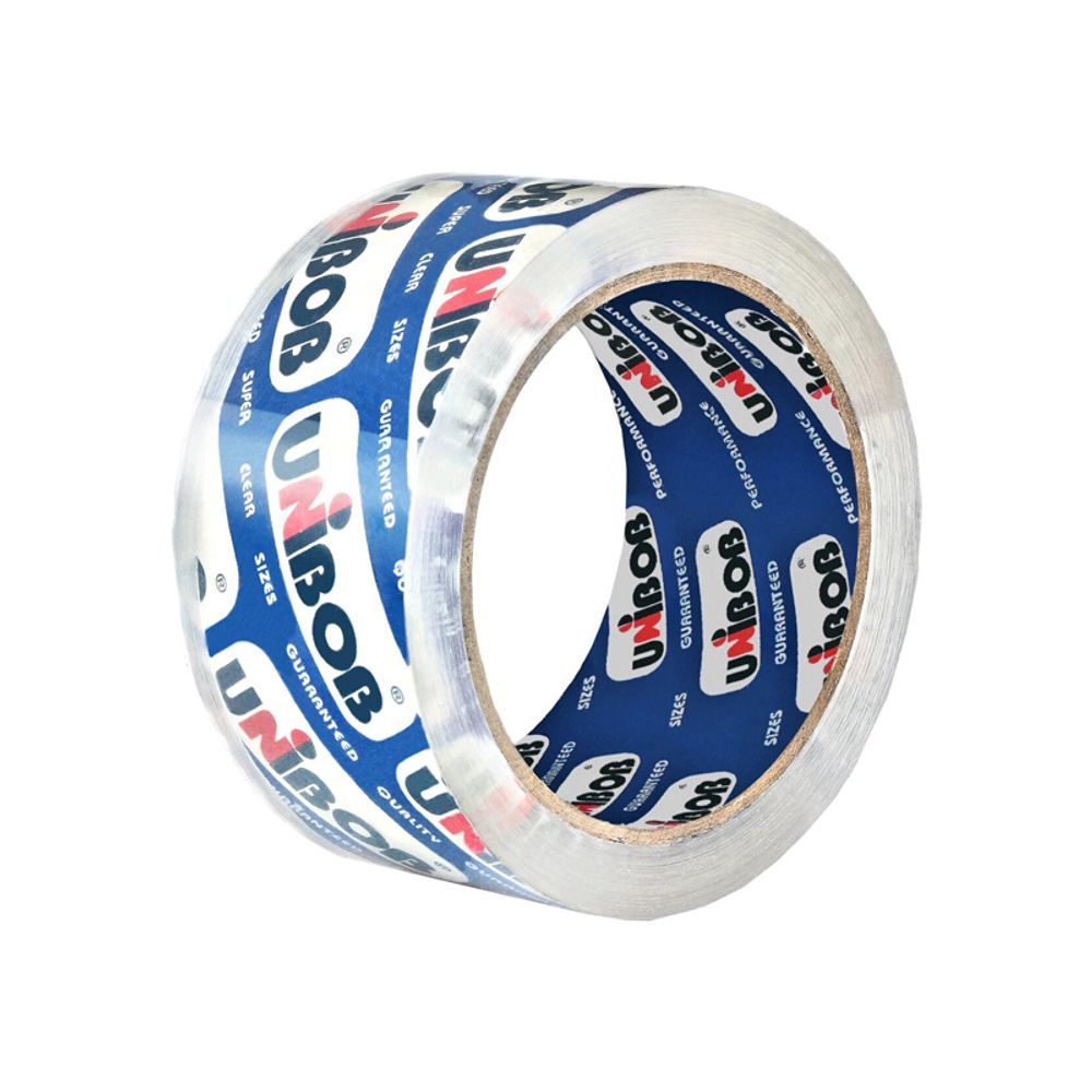 Клейкая лента упаковочная 48 мм х 66 м UNIBOB 600 (кристально-чистая)