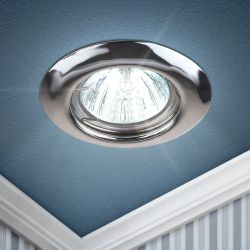 Светильник встраиваемый штампованный ЭРА ST3 CH под лампу MR16 GU5.3 хром | Штампованные встраиваемые светильники