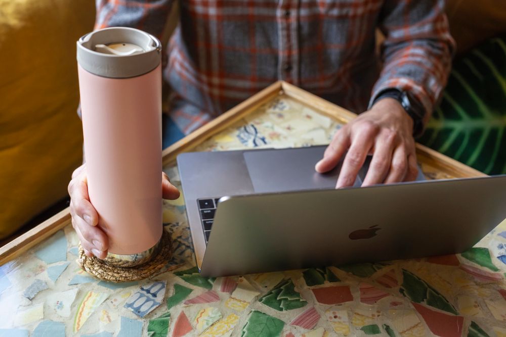 Термокружка Klean Kanteen TKWide Cafe Cap 20oz (592 мл) Peach Parfait