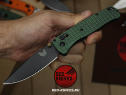 Нож Benchmade 535 Алюминий Frag A+++ - зеленая рук., черный клинок RK/Н63