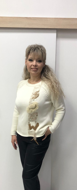 Белый теплый немецкий джемпер