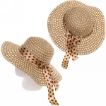 Шляпа женская с широкими полями «Summer», цвет бежевый, р58, ширина полей 10см