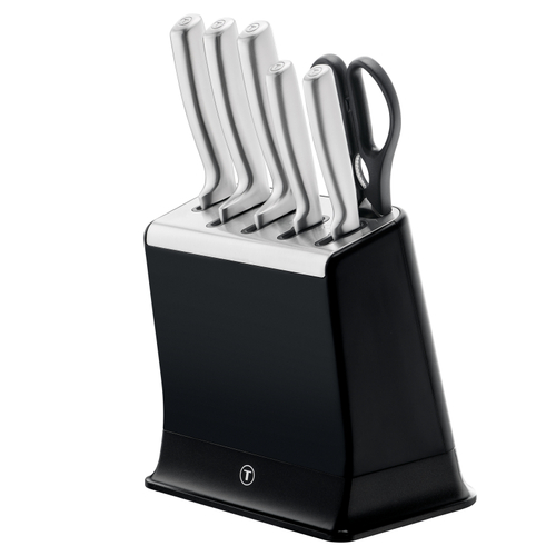 Набор ножей Tefal Ever Sharp Pro K2977S44 со встроенной точилкой, 5 ножей, ножницы + блок