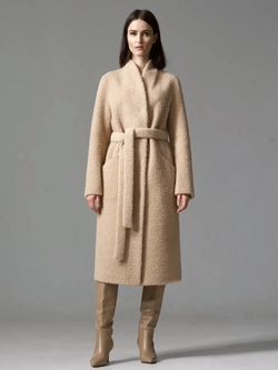 Пальто Тедди Шуба чебурашка, бежевая, SilverFox