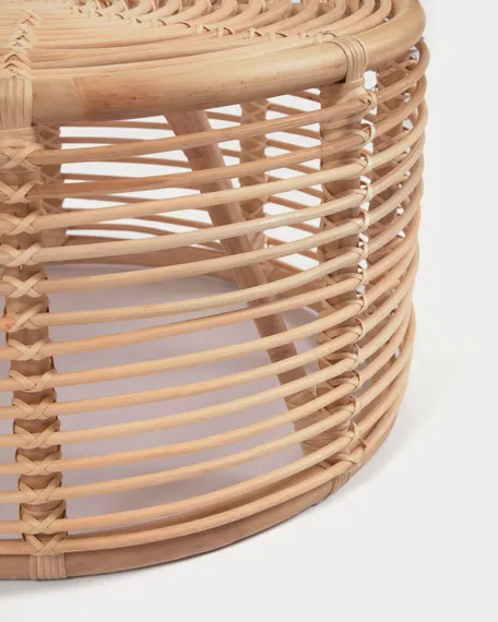 Журнальный столик Koana из ротанга Ø65 см