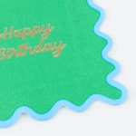 Салфетки маленькие с волнистым краем "С Днем Рождения" [Happy Birthday] 16 шт. (16,5 x 16,5 см)