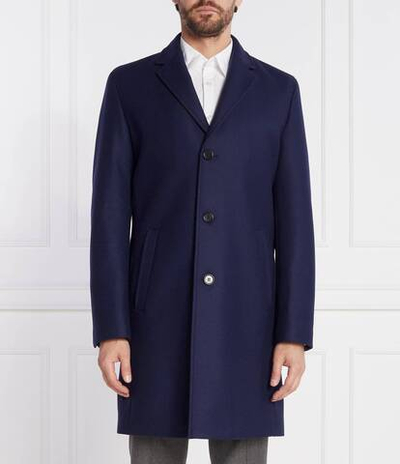 Хлопковое пальто malto HUGO - темно-синий(50501968)