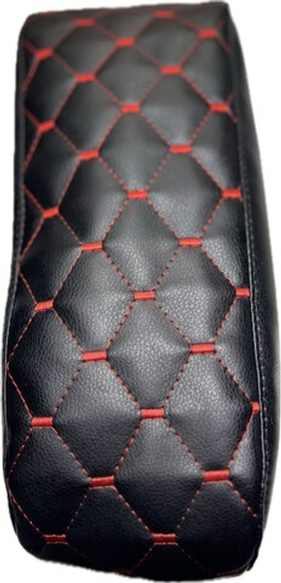 Чехол на штатный подлокотник Лада Веста (красная нить Рубин)