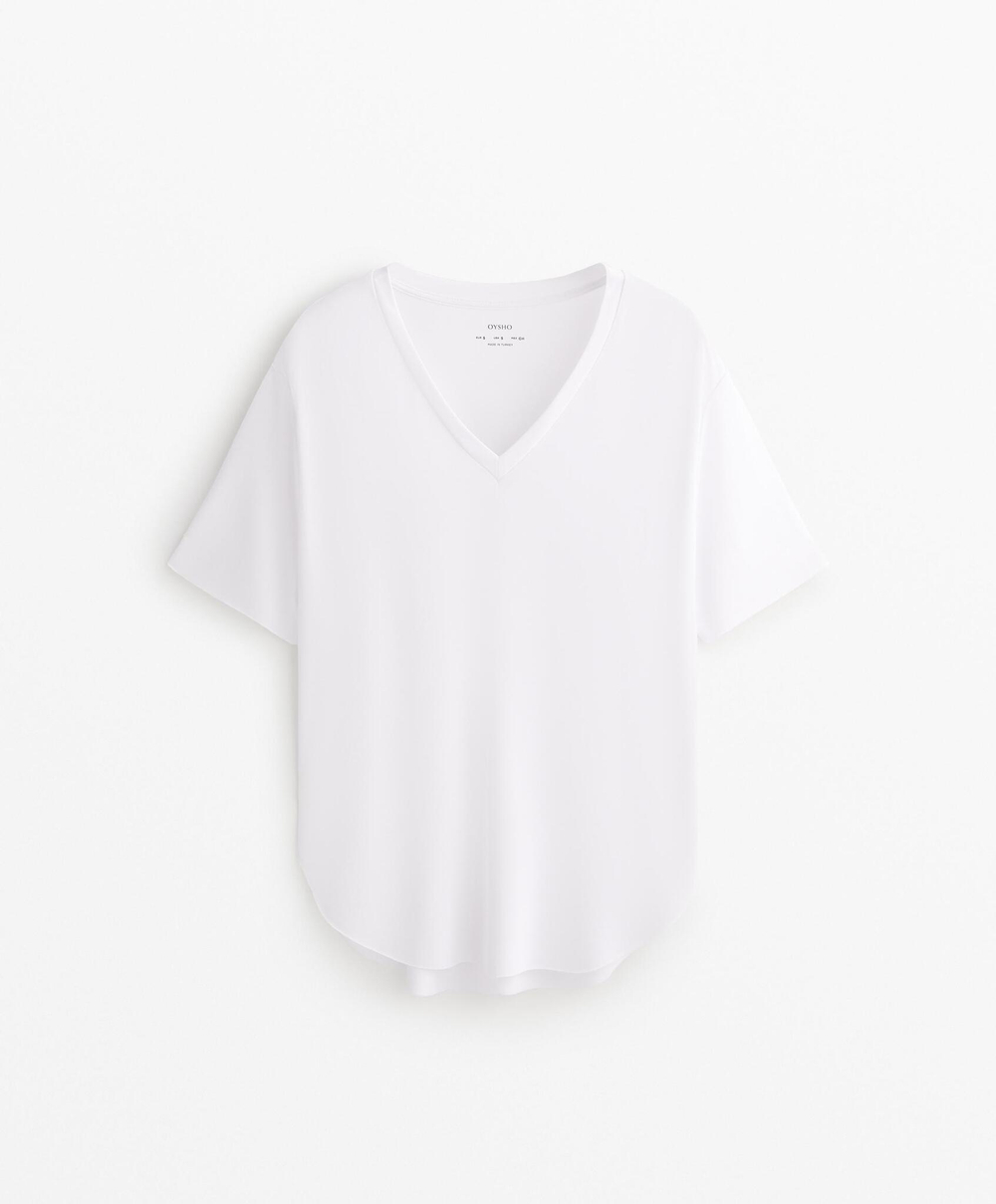Oysho Футболка с коротким рукавом, белый