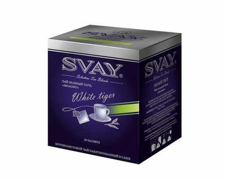Чай зеленый молочный улун Svay White Tiger, 20 пак/уп, 2 г (Свэй)