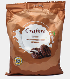 ПЕЧЕНЬЕ КОКОСОВОЕ CRAFERS С МОЛОЧНО СЛИВОЧНОЙ НАЧИНКОЙ 300ГР