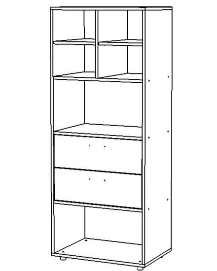 Стеллаж  МИЯКО /600*1500*403/ белый / серенити