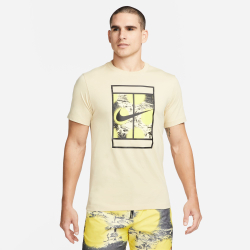 Мужское теннисное поло Nike Court Heritage RG T-Shirt Men - Beige, Multicoloured