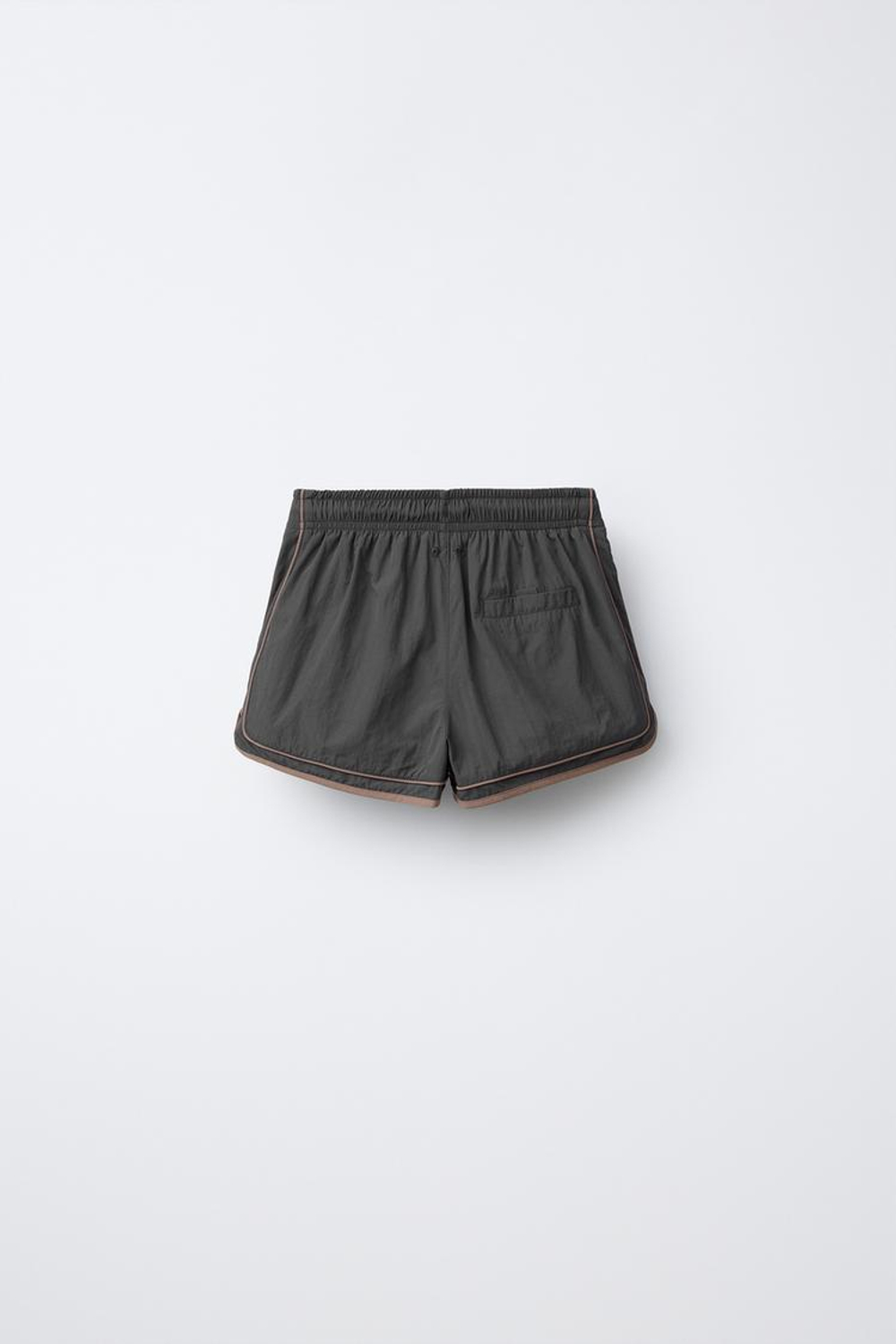 ZARA ПЛАВКИ-БЕРМУДЫ С КОНТРАСТНЫМИ ПОЛОСАМИ, АНТРАЦИТОВО-СЕРЫЙ