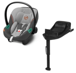 Коляска Cybex Balios S Lux TPE complete Aton S2 Lava Grey Base One 4 в 1 Almond Beige с дождевиками