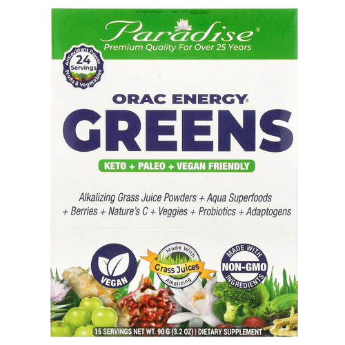 Paradise Herbs, ORAC Energy® Greens, 15 пакетиков по 6 г (0,2 унции)