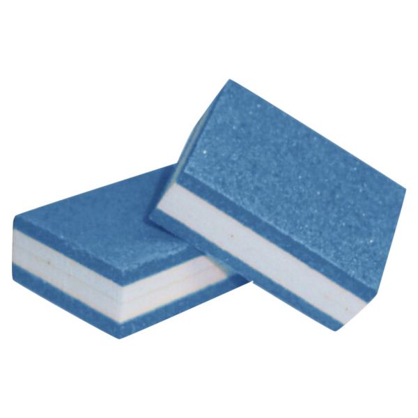 Баф-ластик мини СЕНДВИЧ (3,5см_2,5см) голубой, упаковка 50 штук