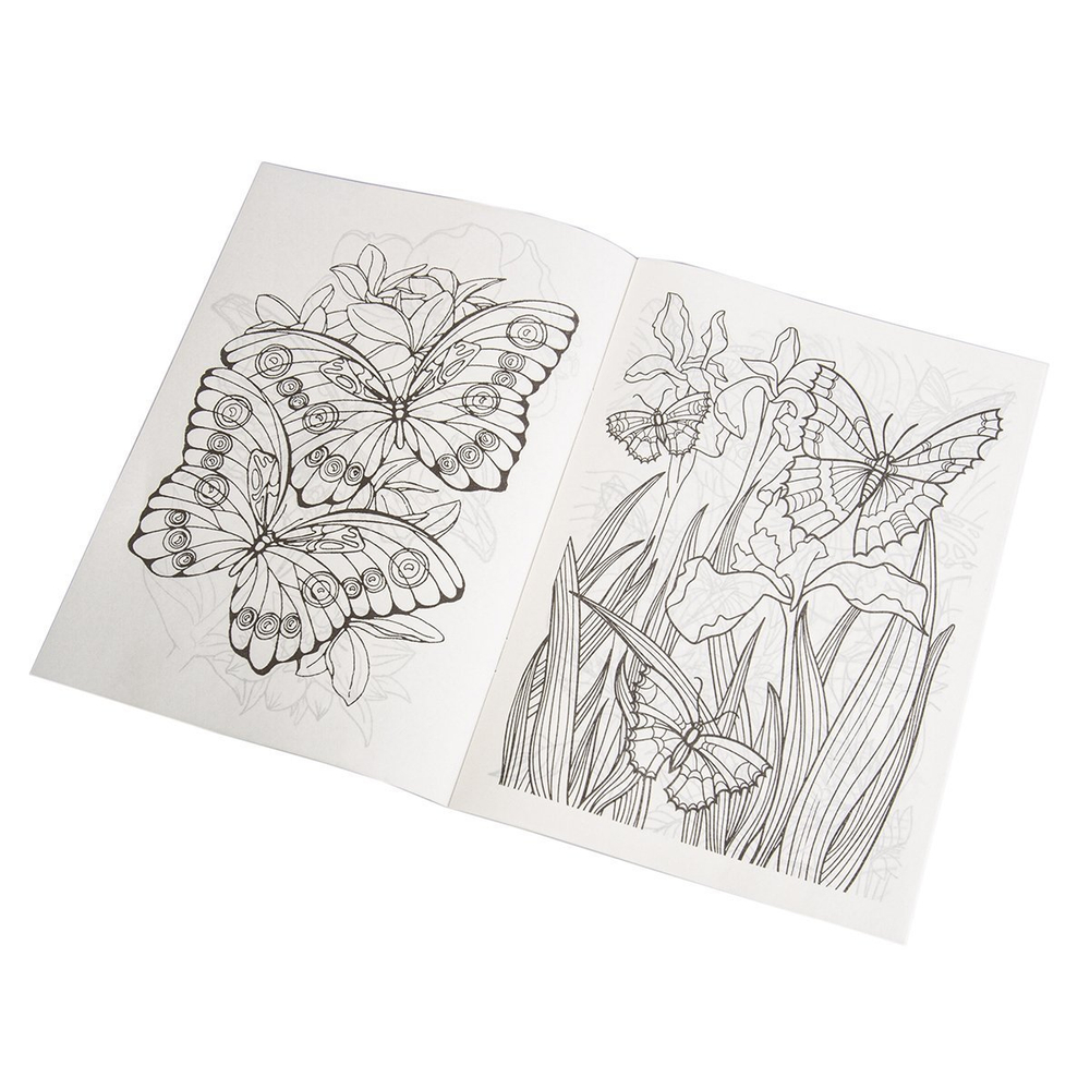 Раскраска А5, Alingar, "Бабочки", 6л., мелов. обложка