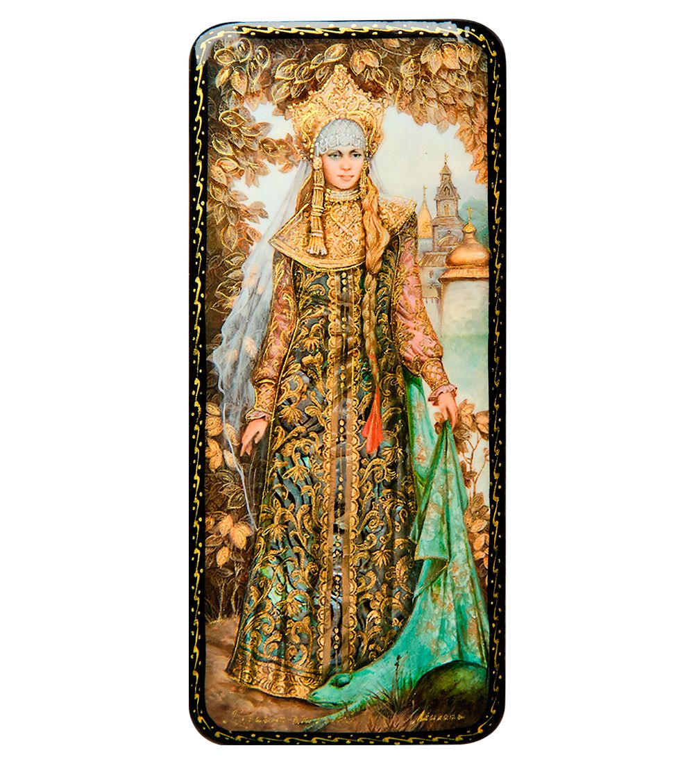 ШК-19/25-A Шкатулка в технике декупаж «Царевна лягушка» (10х8х3,5)