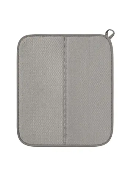 Коврик для сушки посуды LUCKY складной 38x44, микрофибра, серый