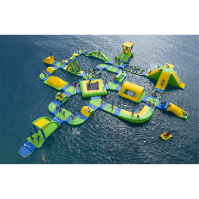 Надувной аквапарк на воде «Аква-страна» 38×36×4 м
