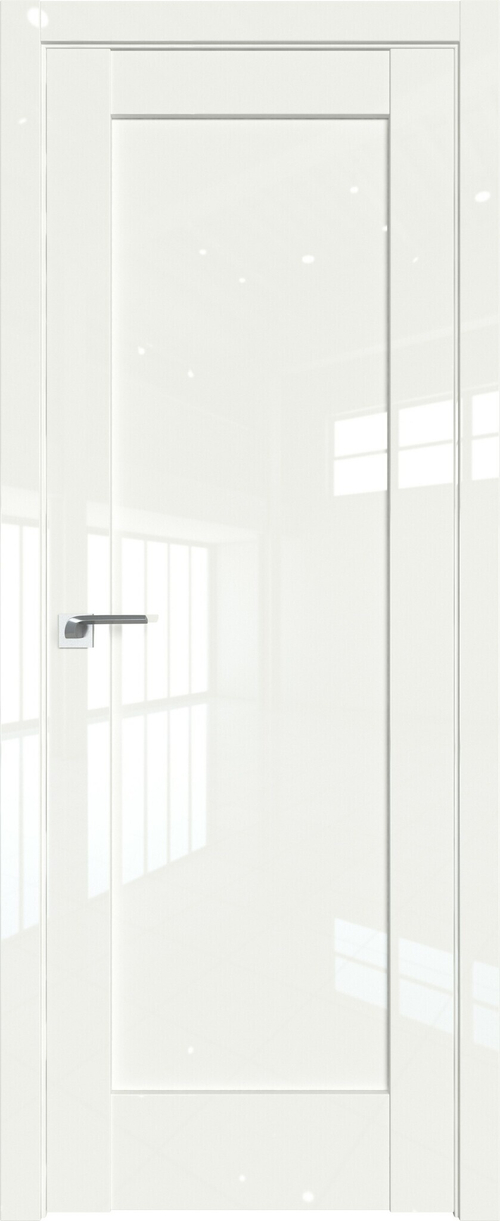 Дверь межкомнатная Профиль Дорс 100 L, цвет дарк вайт люкс, глянец, глухая