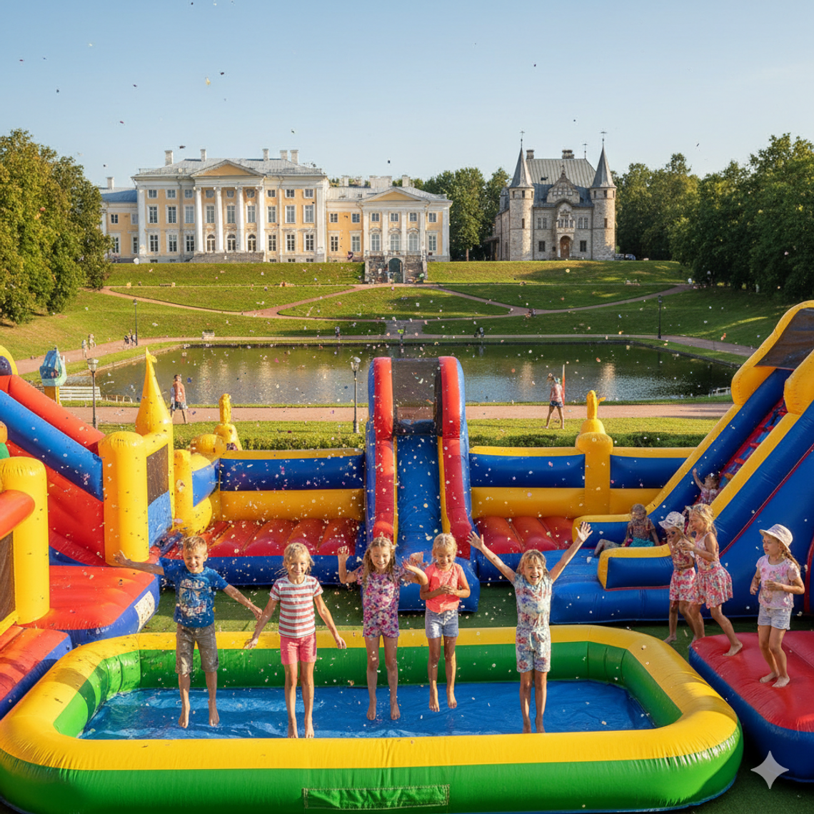 Батут купить в Гатчине — Надувные аттракционы БатутМастер