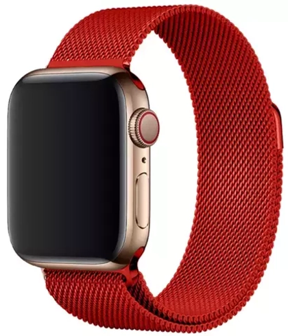 Браслет-ремешок для Apple Watch MILANESE (42-44mm) красный