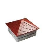 Колпак полимеркомпозитный Everest 390*390 (1,5 кирпича) красный