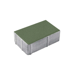 Тротуарная плитка ПРЯМОУГОЛЬНИК 300х200 мм - Стандарт Зеленый