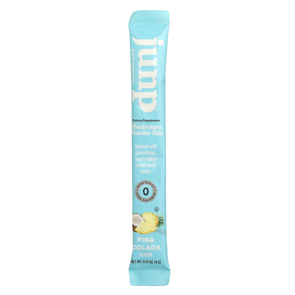 JUNP Hydration, электролитная порошковая смесь, «Пина колада», 20 пакетиков по 4 г (0,14 унции)
