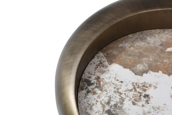 Журнальный столик Pebbles, Ø100х25 см, стекловолокно, керамика