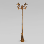 Diadema F/3 черное золото уличный трехрожковый светильник на столбе IP44 GLYF-8046F/3