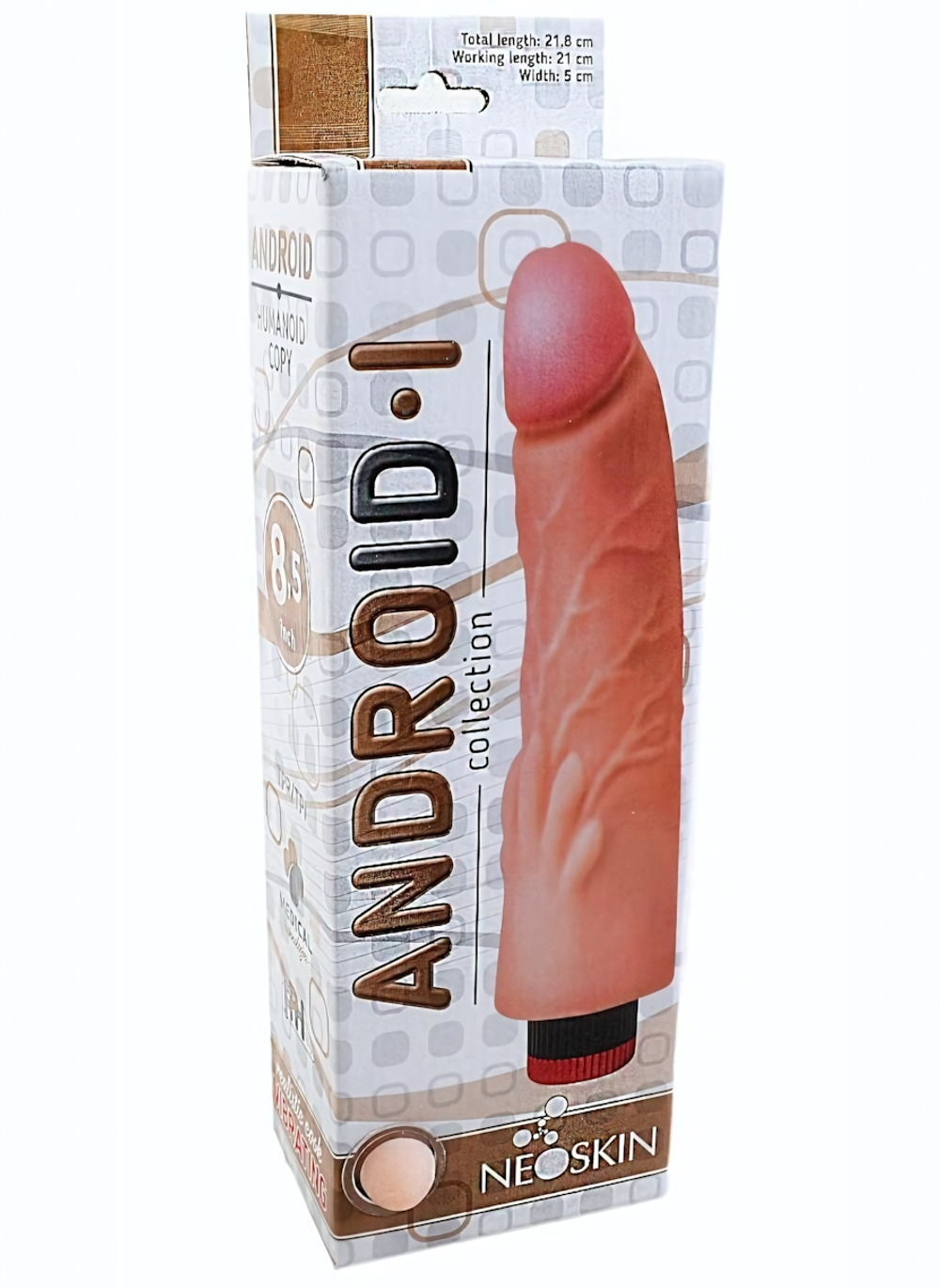 Реалистичный вибратор ANDROID I - 21,8 см. (Цвет: телесный)