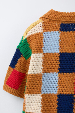 ZARA РУБАШКА В КЛЕТКУ, РАЗНОЦВЕТНЫЙ