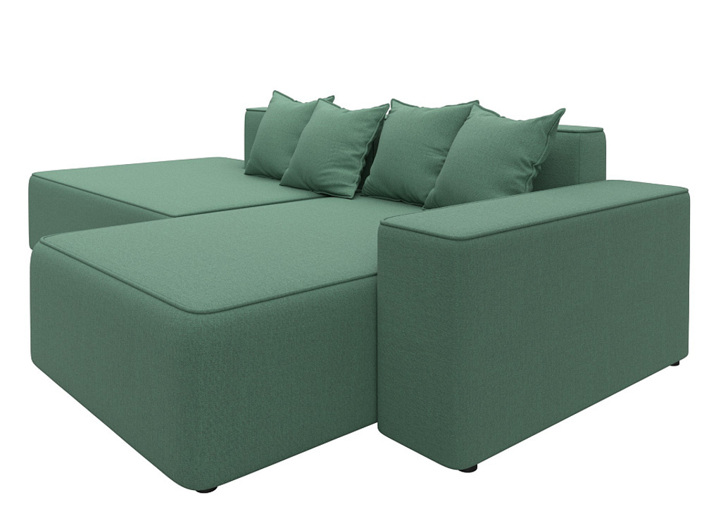 Диван угловой Лига-079 угол правый РОГОЖКА Амур 11 зеленый