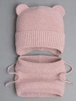 Шапка и снуд вязаная демисезонная для детей