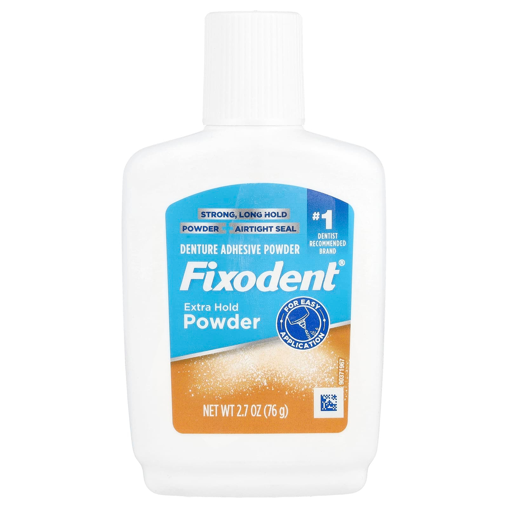 Fixodent, клей для зубных протезов, повышенной фиксации, 76 г (2,7 унции)