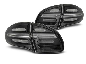 Задние фонари LED BAR BLACK SEQ для Porsche Cayenne 958