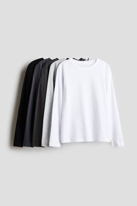 H&M Набор из 5 хлопковых футболок, серый