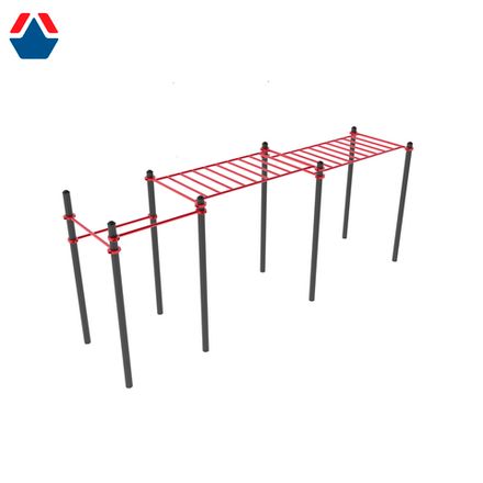 Комплекс ДЕТСКИЙ с рукоходом классическим двухуровневым и 3 турника D=89мм