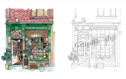 Adult coloring book From the corner of the city of the world