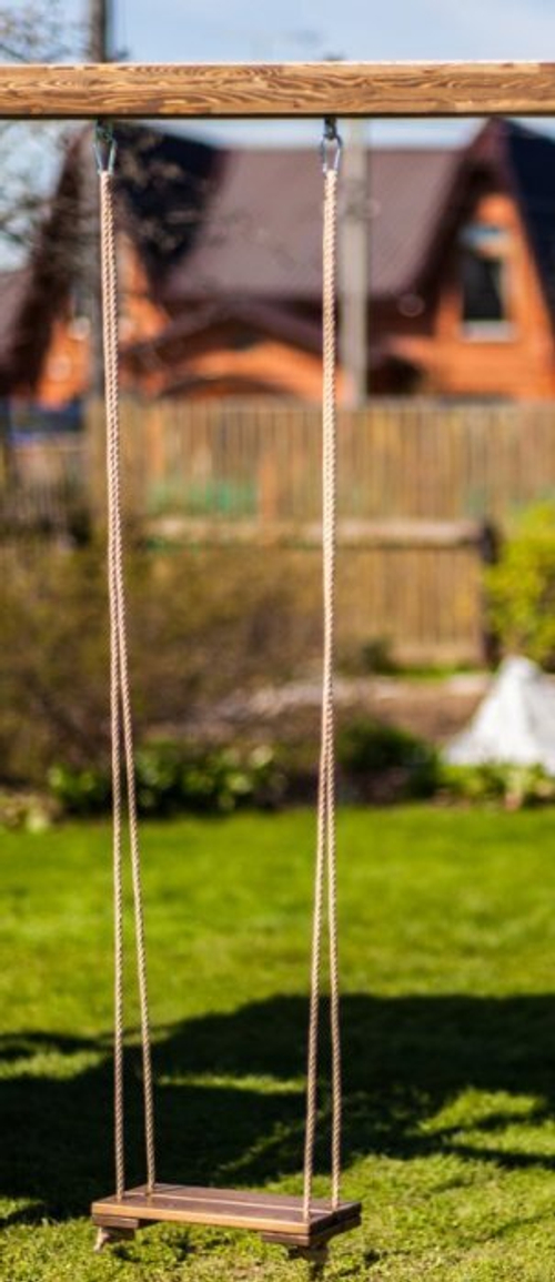 Сидение качели серия ТО1 модель 1 деревянное на канатах