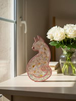 Набор для творчества мозаика стеклянная Розовый Кот 18 см.