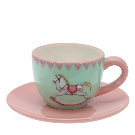GAEM Набор чашка с блюдцем "Лошадка", 250 мл, L15 W15 H8 см
